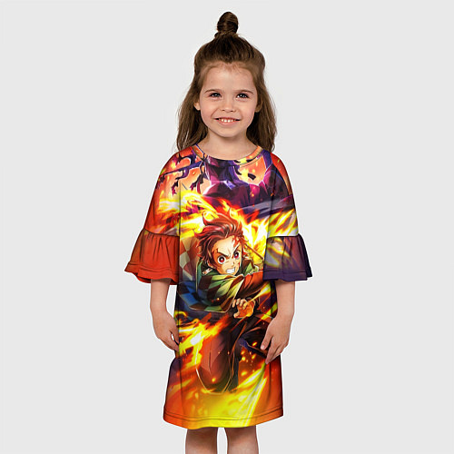 Детское платье Клинок, рассекающий демонов Demon Slayer / 3D-принт – фото 3
