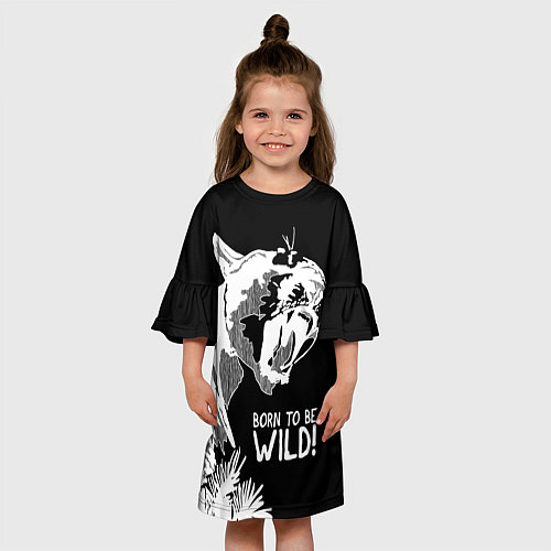 Детское платье Cougar Born be wild! / 3D-принт – фото 3