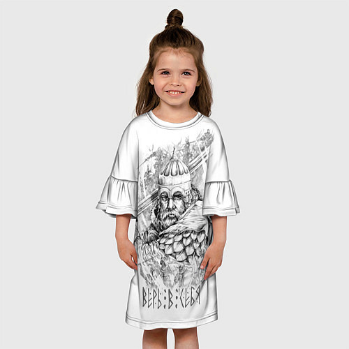 Детское платье Верь в себя, живи по чести / 3D-принт – фото 3