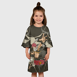 Платье клеш для девочки Хвост Феи - Нацу Драгнил, цвет: 3D-принт — фото 2