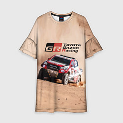 Платье клеш для девочки Toyota Gazoo Racing Desert Rally, цвет: 3D-принт