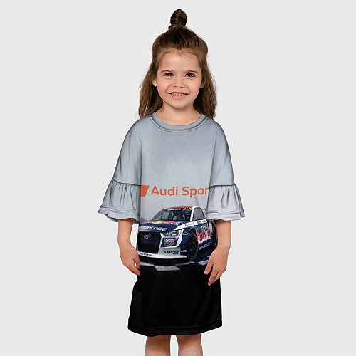 Детское платье Ауди Спорт Гоночная команда Audi sport Racing team / 3D-принт – фото 3