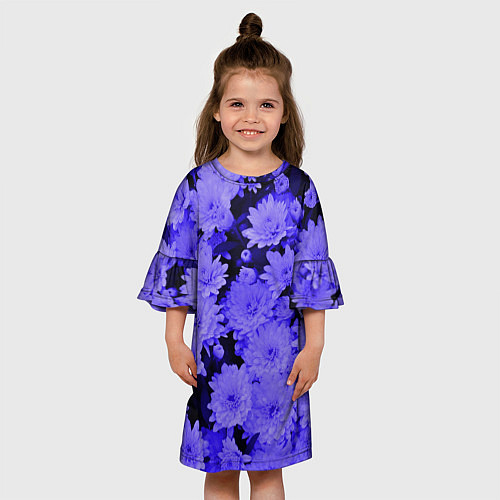 Детское платье Хризантемы Сhrysanthemums / 3D-принт – фото 3