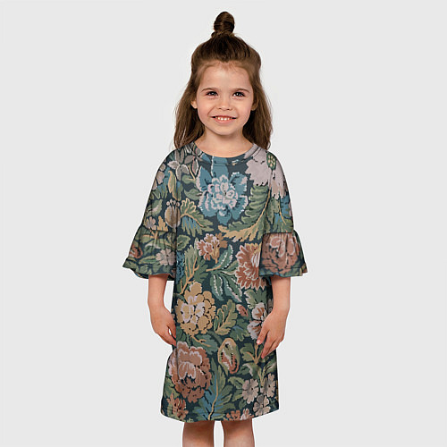 Детское платье Floral pattern Цветочный паттерн / 3D-принт – фото 3