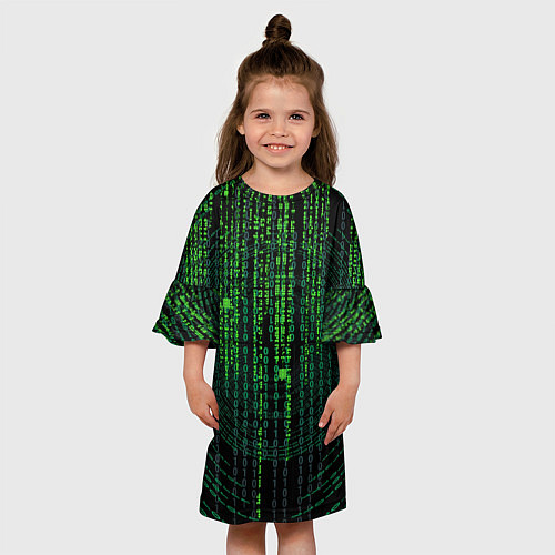Детское платье Бинарная матрица / 3D-принт – фото 3