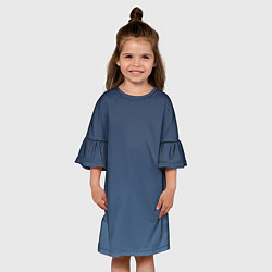 Платье клеш для девочки Gradient Dark Blue, цвет: 3D-принт — фото 2