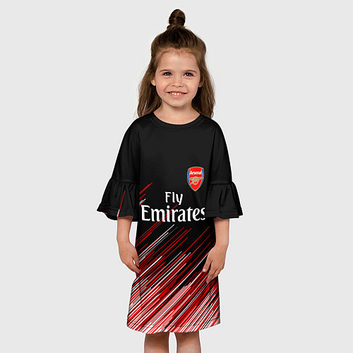 Детское платье Arsenal полосы / 3D-принт – фото 3