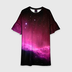 Платье клеш для девочки Night Nebula, цвет: 3D-принт
