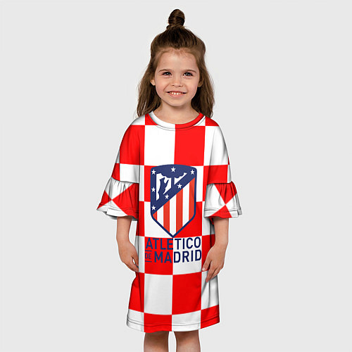 Детское платье Atletico madrid кубики / 3D-принт – фото 3