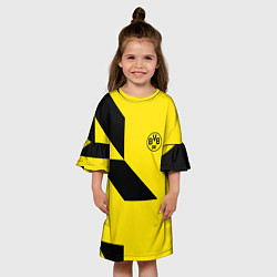 Платье клеш для девочки Фк боруссия - fc borussia logo, цвет: 3D-принт — фото 2