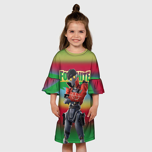 Детское платье Fortnite Revolt Винтик - реально кульный чувак / 3D-принт – фото 3