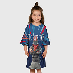 Платье клеш для девочки Fortnite Герой асфальта Burnout Video game, цвет: 3D-принт — фото 2
