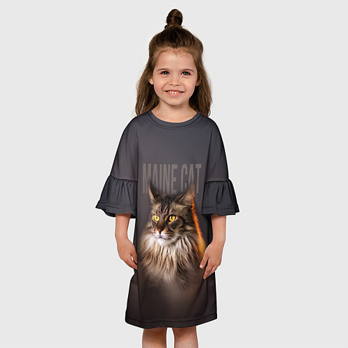 Детское платье Maine cat / 3D-принт – фото 3