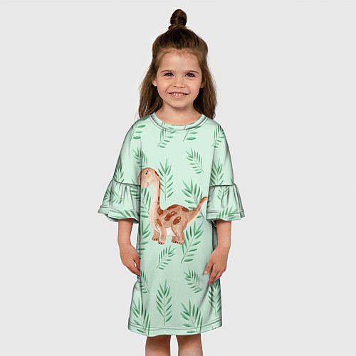 Детское платье Маленький динозаврик Dino / 3D-принт – фото 3