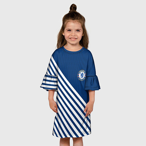 Детское платье Челси полосы / 3D-принт – фото 3