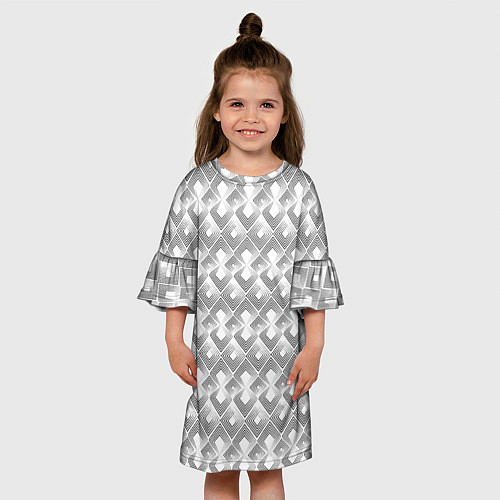 Детское платье Art deco white background / 3D-принт – фото 3