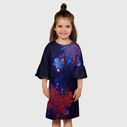 Платье клеш для девочки Бурлящий Коралловый Риф, цвет: 3D-принт — фото 2
