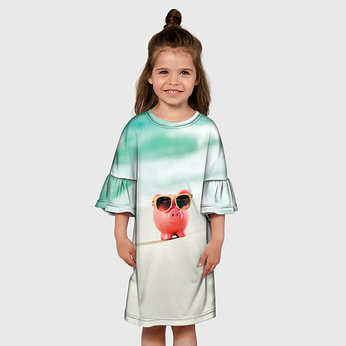 Детское платье Свинка на отдыхе / 3D-принт – фото 3