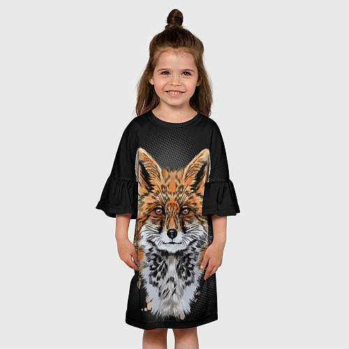 Детское платье Красивая лисица / 3D-принт – фото 3
