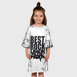 Платье клеш для девочки Linkin Park BEST ROCK, цвет: 3D-принт — фото 2