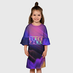 Платье клеш для девочки BLACKPINK COLORS, цвет: 3D-принт — фото 2