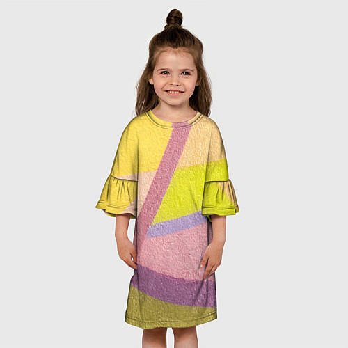 Детское платье Цветной пазл / 3D-принт – фото 3