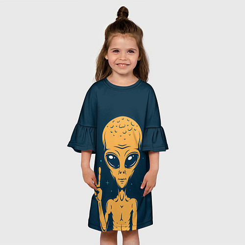 Детское платье Привет их космоса / 3D-принт – фото 3
