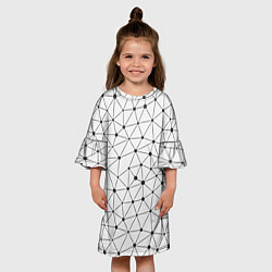 Платье клеш для девочки Географический Полигон, цвет: 3D-принт — фото 2