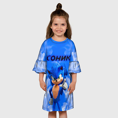 Детское платье Sonic пламя / 3D-принт – фото 3