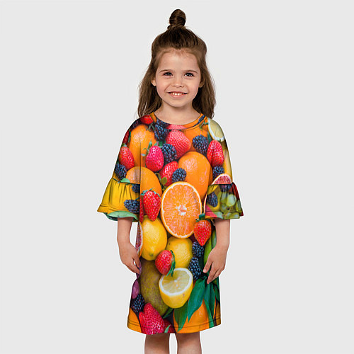 Детское платье ABUNDANCE OF FRUITS / 3D-принт – фото 3