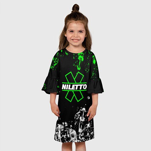 Детское платье Нилето niletto текстура воды / 3D-принт – фото 3