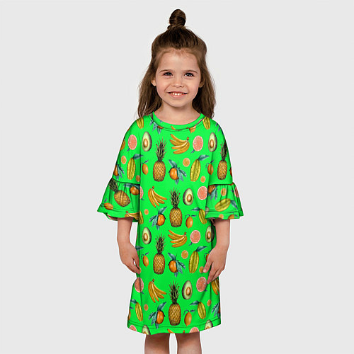Детское платье FAVORITE EXOTIC FRUITS / 3D-принт – фото 3