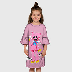 Платье клеш для девочки POPPY PLAYTIME КИССИ МИССИ ПОППИ ПЛЕЙТАЙМ, цвет: 3D-принт — фото 2
