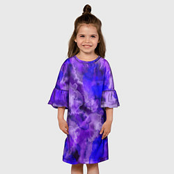 Платье клеш для девочки Космический хаос, цвет: 3D-принт — фото 2
