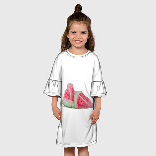 Детское платье Дольки арбуза / 3D-принт – фото 3