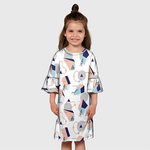 Детское платье Многоугольники и Круги / 3D-принт – фото 3