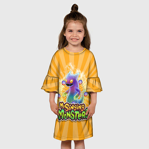 Детское платье My Singing Monsters Вужас / 3D-принт – фото 3