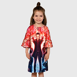 Платье клеш для девочки Stranger Things Странные Дела, цвет: 3D-принт — фото 2