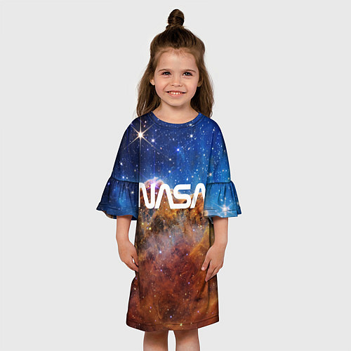 Детское платье Лого NASA и Туманность Киля / 3D-принт – фото 3