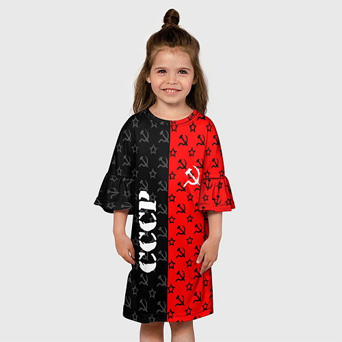Детское платье Ссср - серп и молот - паттерн / 3D-принт – фото 3