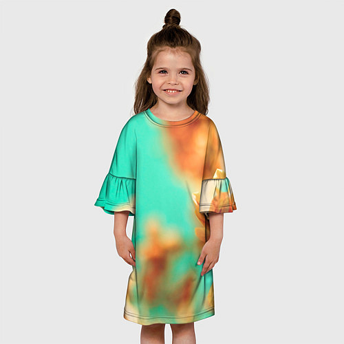 Детское платье Цветы - арт / 3D-принт – фото 3