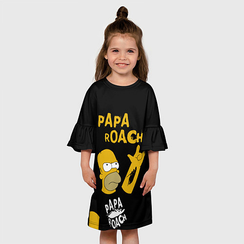 Детское платье Papa Roach, Гомер Симпсон / 3D-принт – фото 3