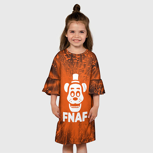 Детское платье Five Nights At Freddys - вспышка молнии / 3D-принт – фото 3