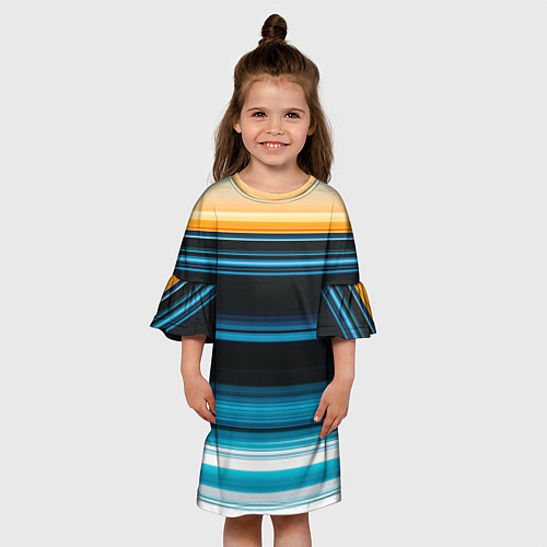 Детское платье Градиент восход солнца / 3D-принт – фото 3