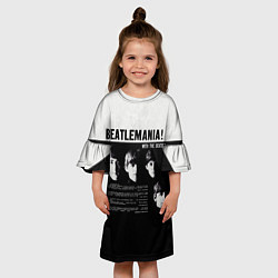 Платье клеш для девочки With The Beatles Битломания, цвет: 3D-принт — фото 2