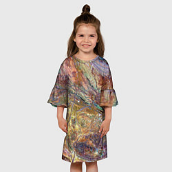 Платье клеш для девочки Горная порода возраст которых превышает 3,6 миллиа, цвет: 3D-принт — фото 2
