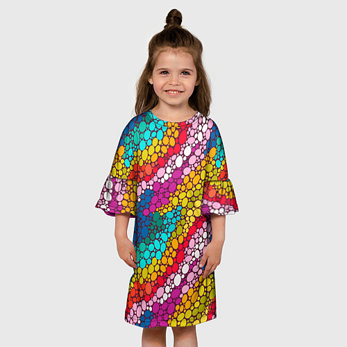 Детское платье Абстракция - радужное настроение / 3D-принт – фото 3