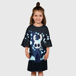 Платье клеш для девочки Hollow Knight бабочки, цвет: 3D-принт — фото 2