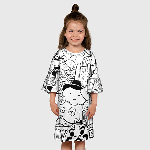 Детское платье ЯПОНСКИЕ ШТУЧКИ / 3D-принт – фото 3