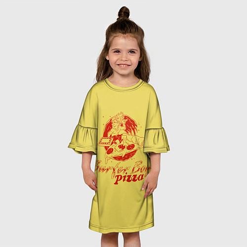 Детское платье Stranger Things 4 - Surfer boy pizza / 3D-принт – фото 3